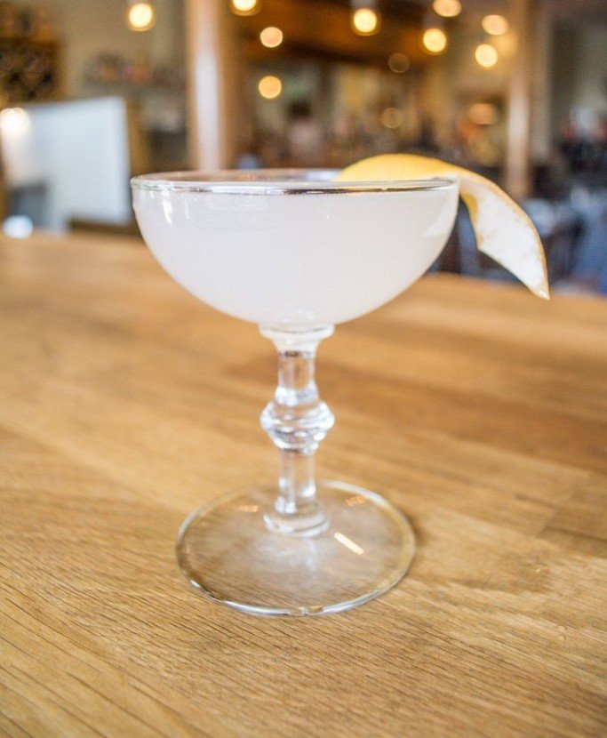 a cocktail on the bar